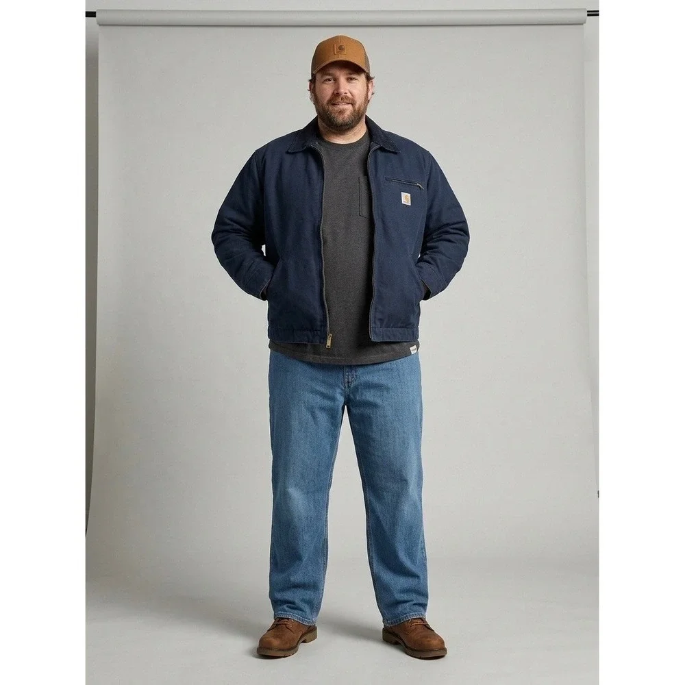 Carhartt Relaxed Fit Blue Denim Jeans Medium Wash Mens Waist Size 50